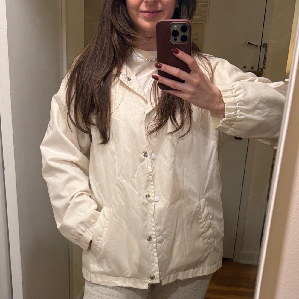 Vintage Cream Rain Jacket